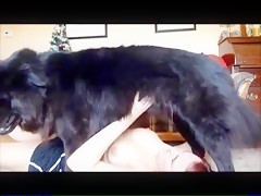 Teen Love Sucking a Dog Cock