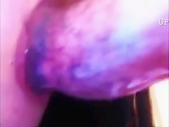 Blond white bitch bangs her dog