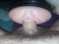 Solo with masturbator vagina