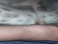 Cum on Lily's pussy
