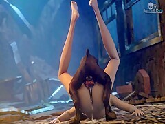 Neat chick gets nailed doggystyle then rides huge wang