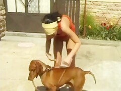 Butt fucking classy babe gives a nice blowjob dog