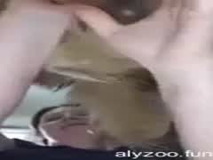 Wife hungry for dogs cock