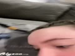 Dog get horny when she suck him